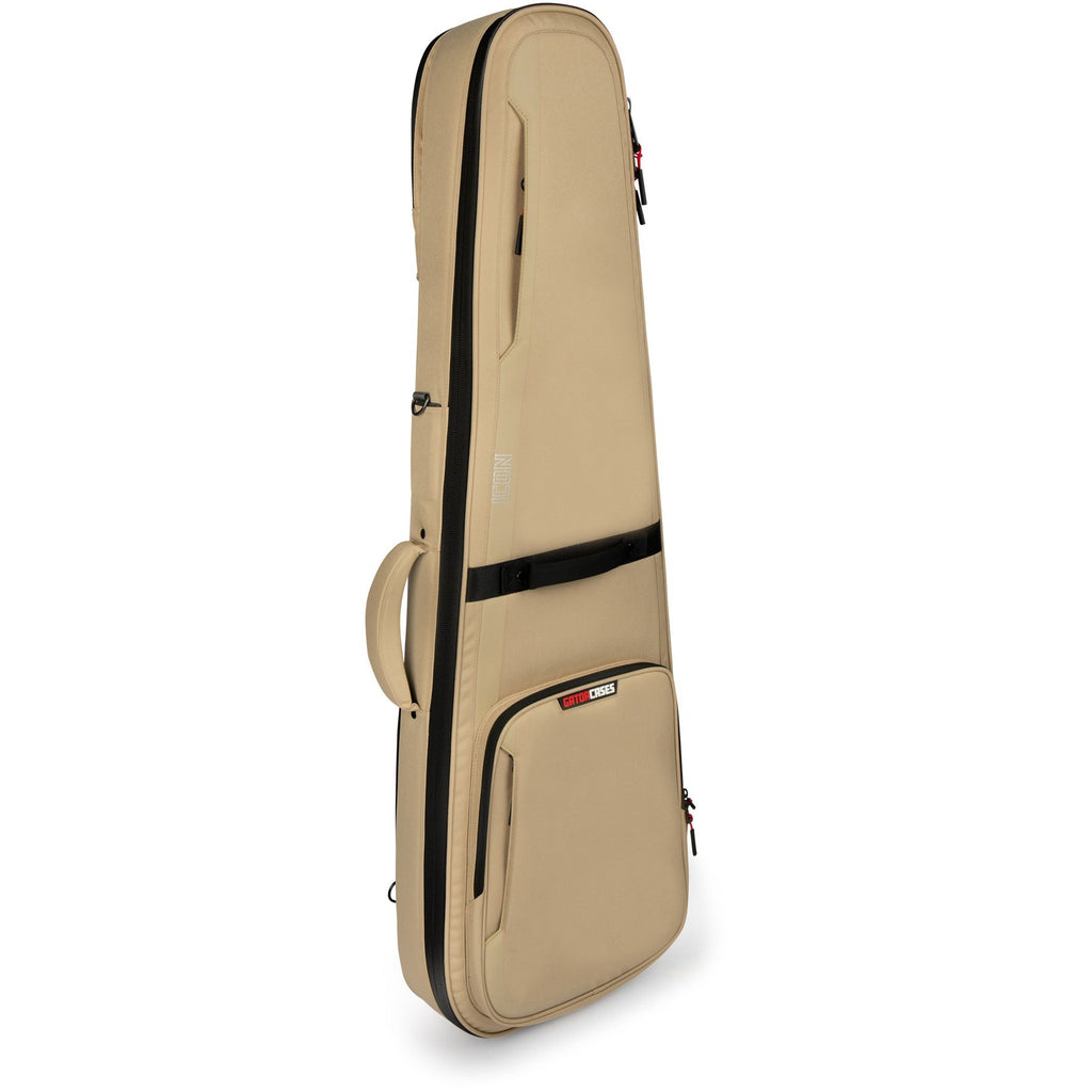 Gator Cases G-ICONELECTRIC-KHK ICON Series Bag for Electric Guitars; Khaki - View 5 | MusicMarket