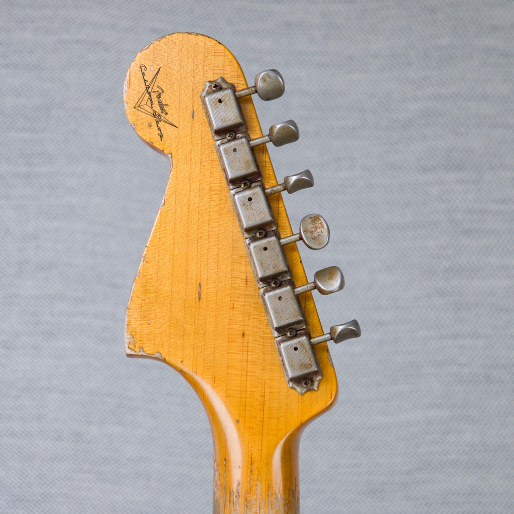 Fender Custom Shop 1962 Bass VI Super Heavy Relic Electric Guitar - Faded Ocean Turquoise - #CZ591279 - View 7 |