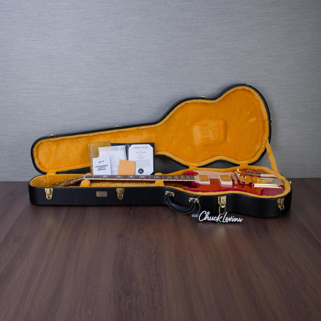 Gibson Custom Shop 1964 SG Standard Reissue Maestro Vibrola Electric Guitar, Gold Hardware - Watermelon King -