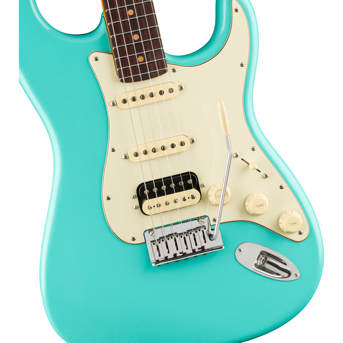 Fender American Ultra Luxe Vintage '60s Stratocaster HSS - Sea Foam Green - View 6 | MusicMarket