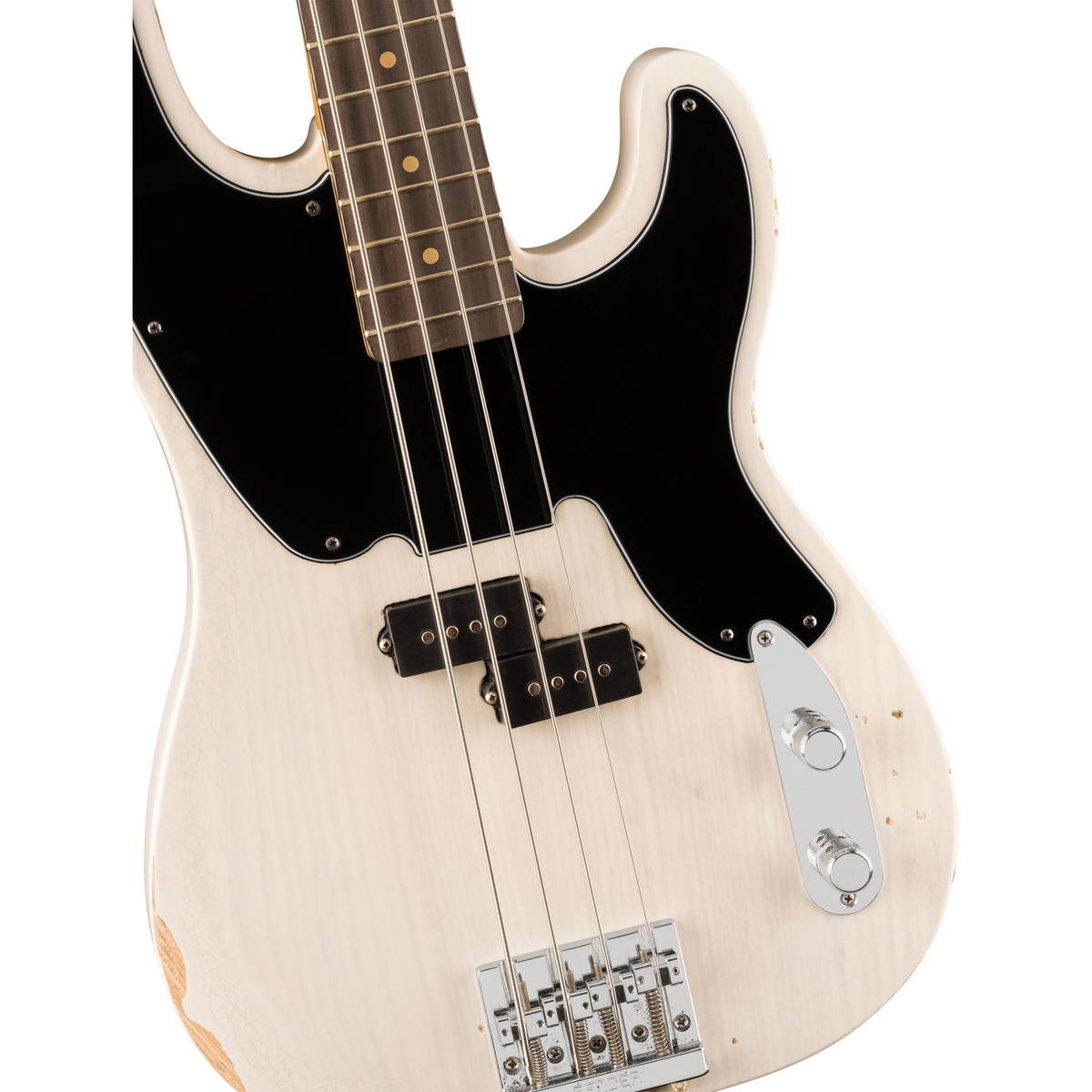 Fender Mike Dirnt Road Worn Precision Bass - Rosewood Fingerboard, White Blonde - View 5 | MusicMarket