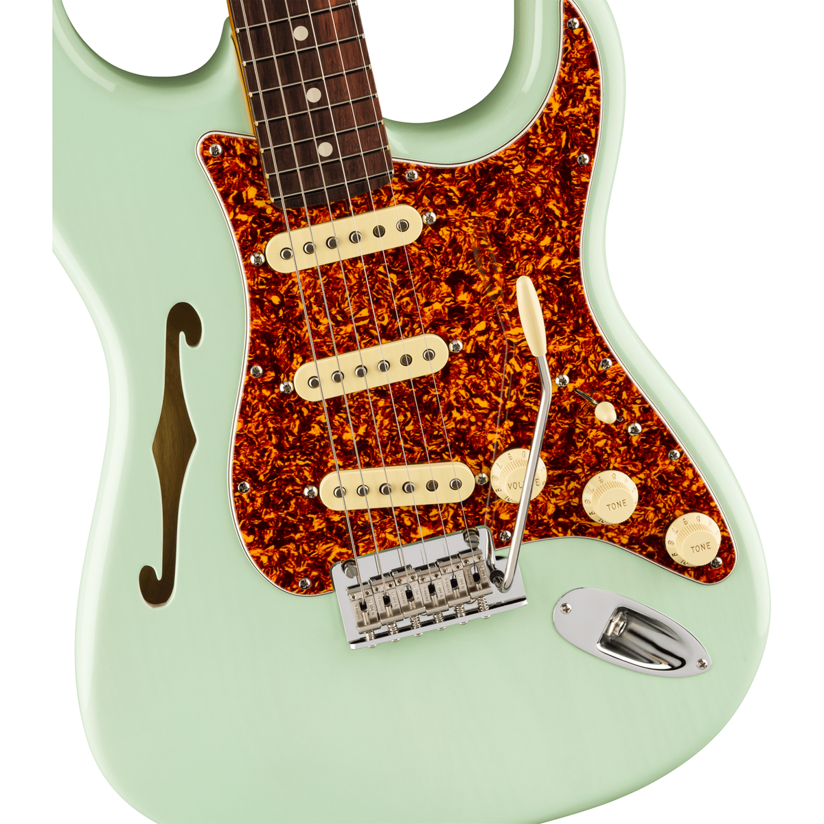 Fender American Professional II Stratocaster Thinline - Transparent Surf Green - View 5 | MusicMarket