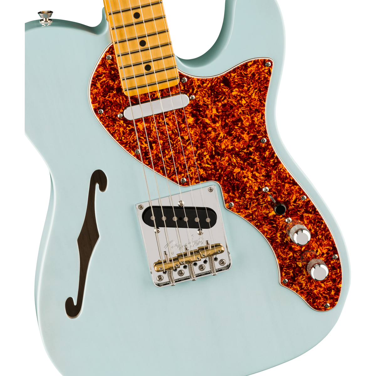 Fender American Professional II Telecaster Thinline - Transparent Daphne Blue - View 6 | MusicMarket