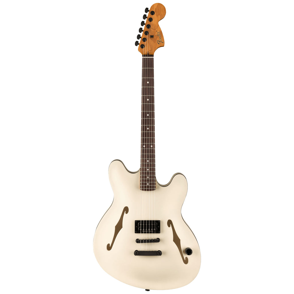 Fender Tom DeLonge Starcaster Semi-Hollow Electric Guitar - Satin Olympic White - View 2 | MusicMarket