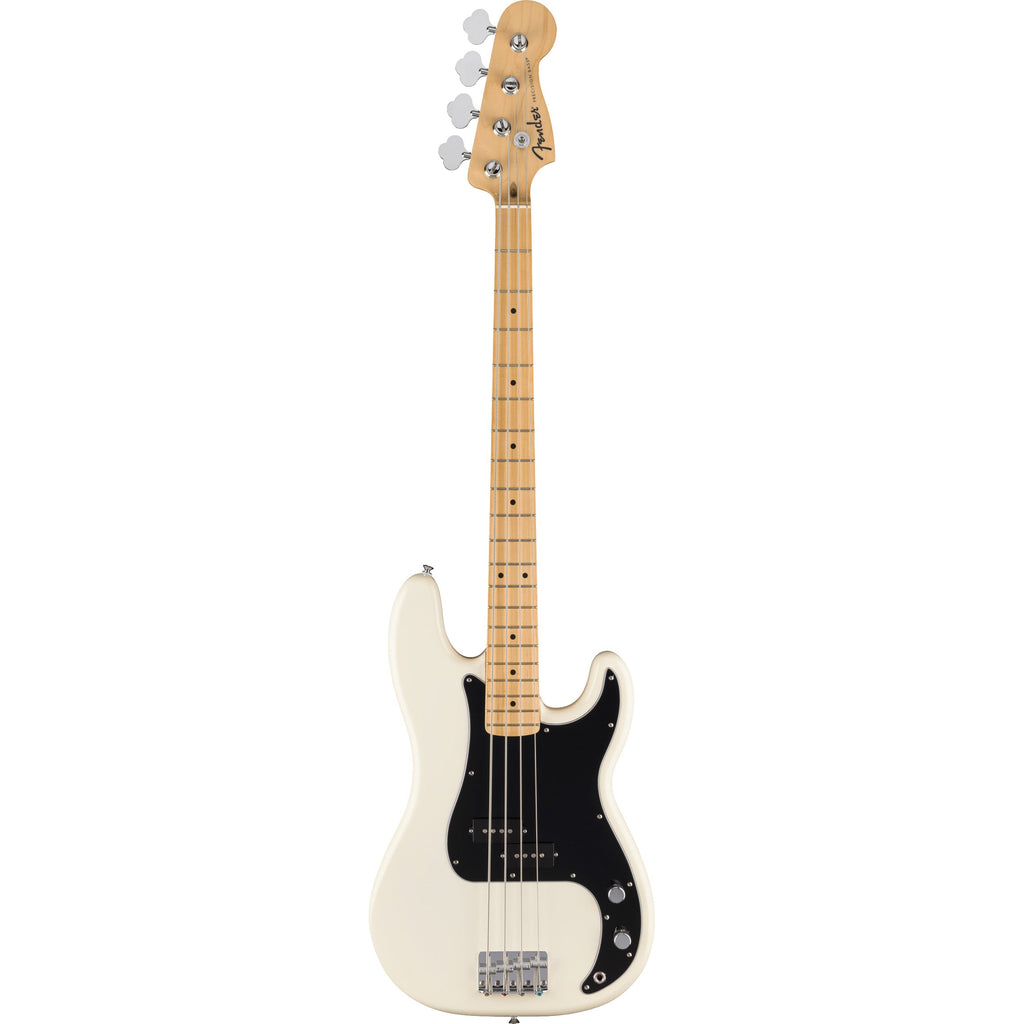 Fender Standard Precision Bass - Maple Fingerboard, Black Pickguard, Olympic White - View 2 | MusicMarket