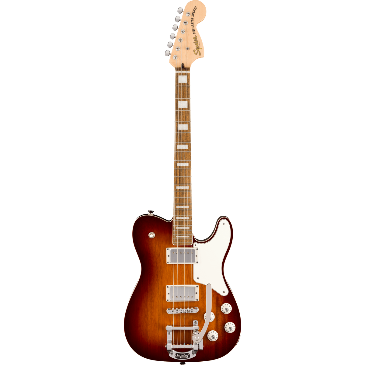 Squier Paranormal Troublemaker Telecaster Deluxe Bigsby - Honey Sunburst - View 2 | MusicMarket