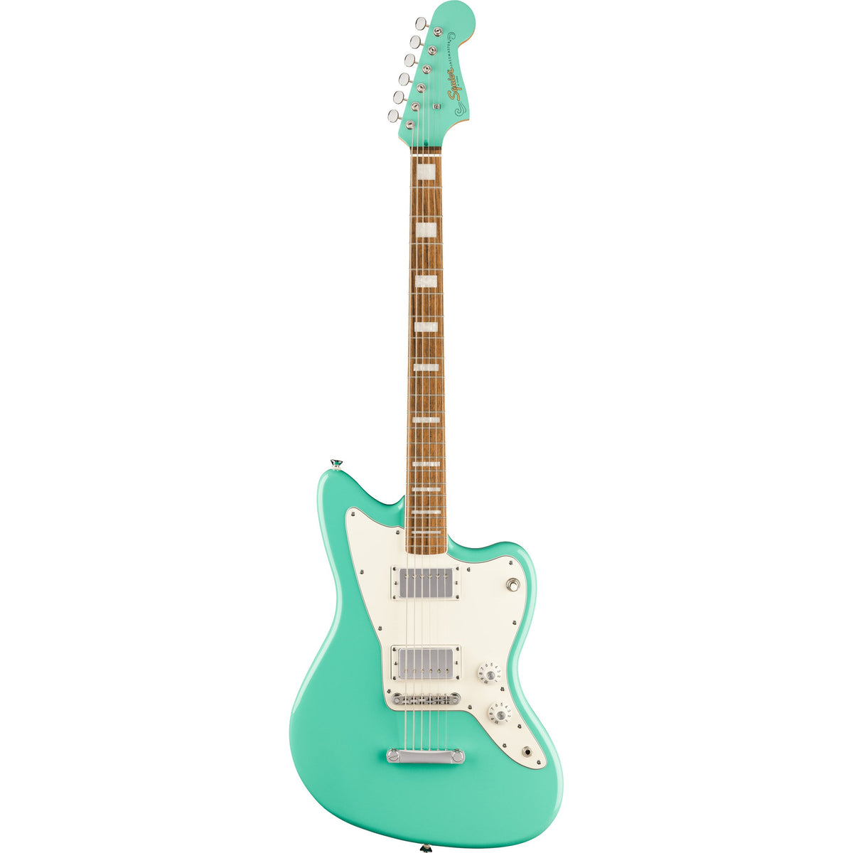 Squier Paranormal Baritone Jazzmaster HH - Laurel Fingerboard, Parchment Pickguard, Sea Foam Green - View 2 |