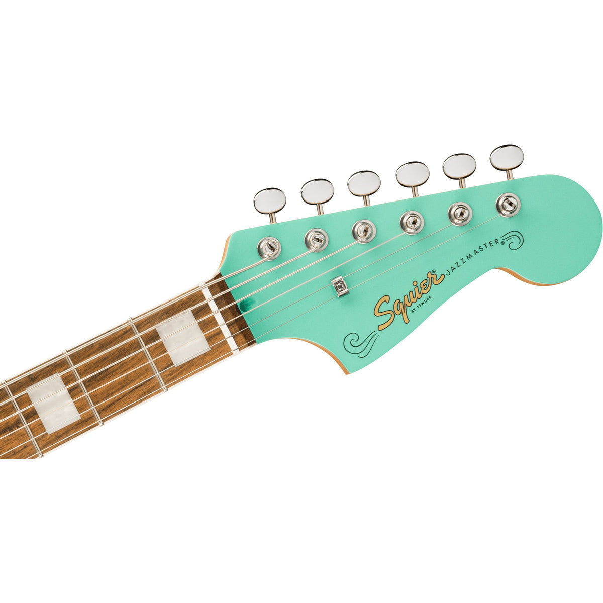 Squier Paranormal Baritone Jazzmaster HH - Laurel Fingerboard, Parchment Pickguard, Sea Foam Green - View 4 |