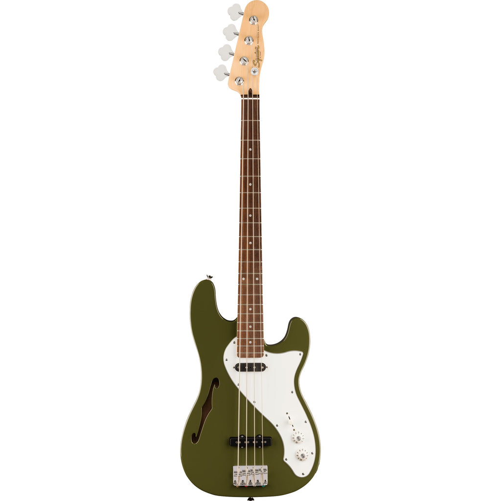 Squier Paranormal Precision Bass Thinline SJ - Laurel Fingerboard, Olive - View 2 | MusicMarket