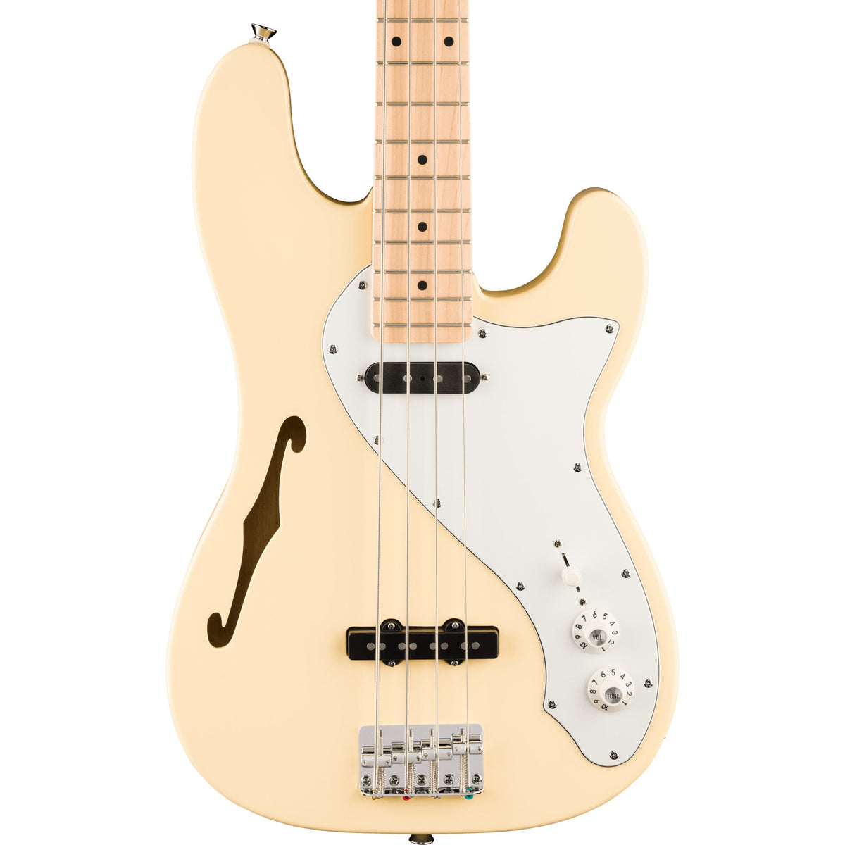 Squier Paranormal Precision Bass Thinline SJ - Maple Fingerboard, Vintage White - MusicMarket