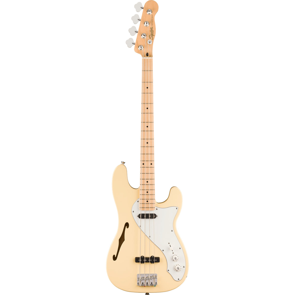 Squier Paranormal Precision Bass Thinline SJ - Maple Fingerboard, Vintage White - View 2 | MusicMarket
