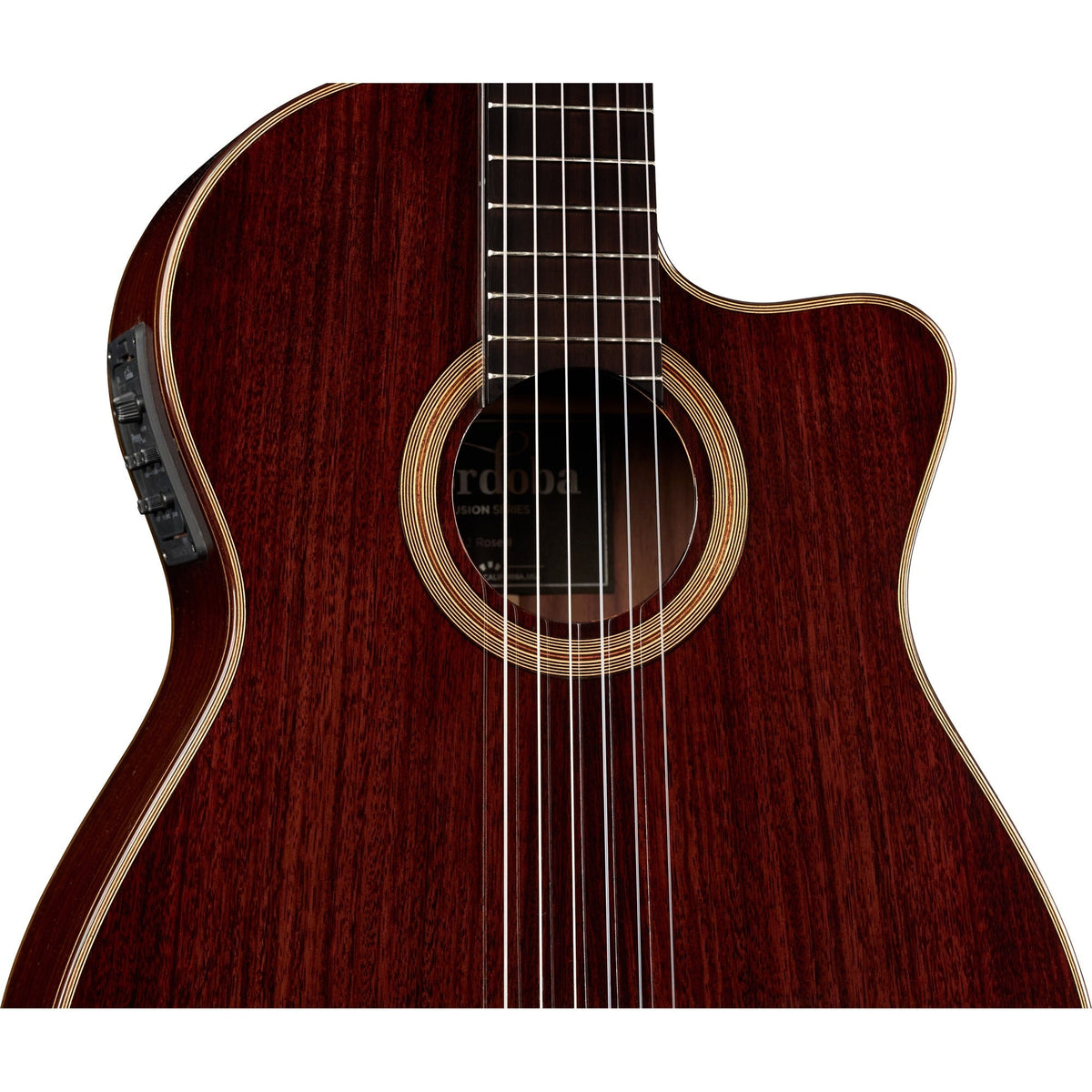Cordoba Fusion 12 Rose II Acoustic Electric Guitar - Natural - View 7 | MusicMarket