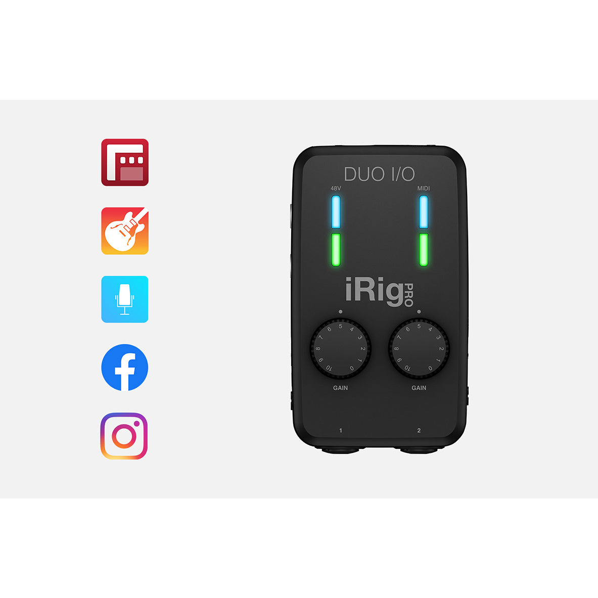 IK Multimedia iRig Pro Duo I/O Mobile 2-Channel Audio/MIDI Interface - View 16 | MusicMarket