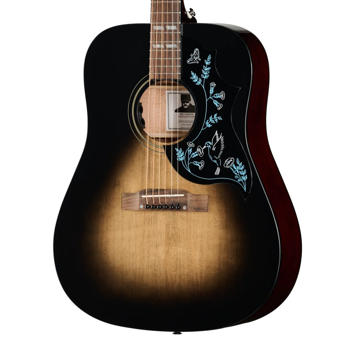 Epiphone Eric Church Hummingbird Dark Signature Acoustic Electric Guitar - Cobra Burst - View 3 | MusicMarket
