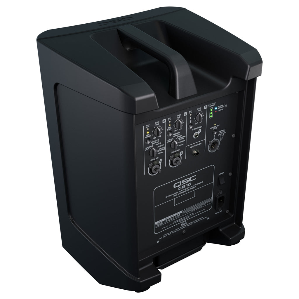 QSC CB10 10-Inch Battery Powered Loudspeaker - View 3 | MusicMarket