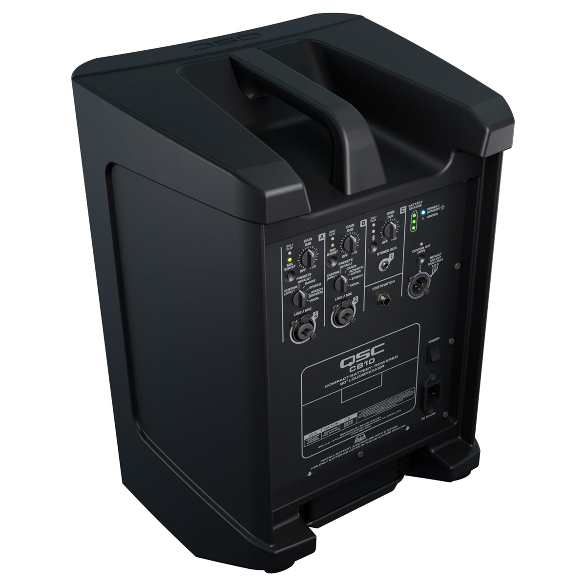 QSC CB10 10-Inch Battery Powered Loudspeaker - View 3 | MusicMarket