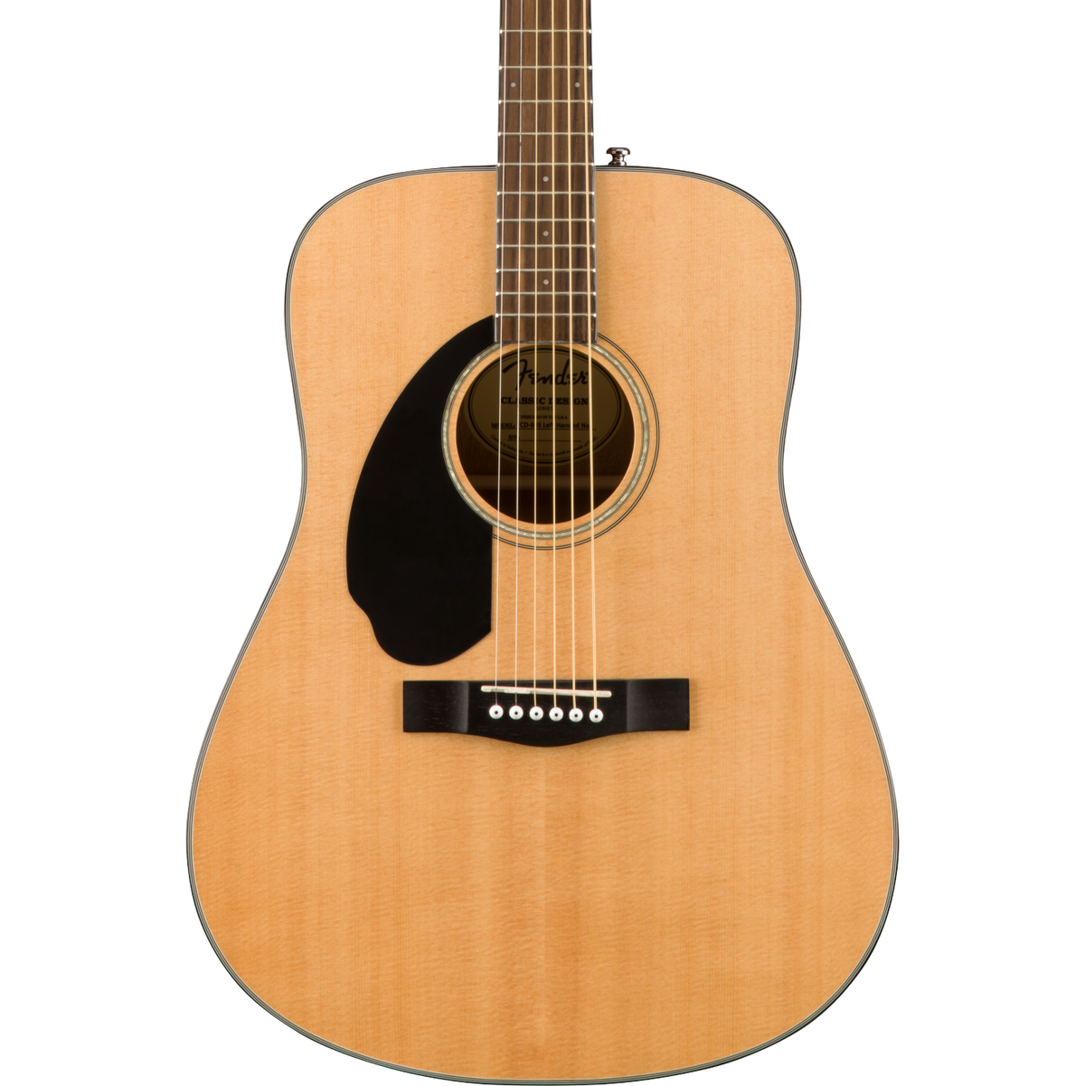 Fender CD-60S Left Handed Acoustic Guitar - Walnut Fingerboard, Natural - MusicMarket