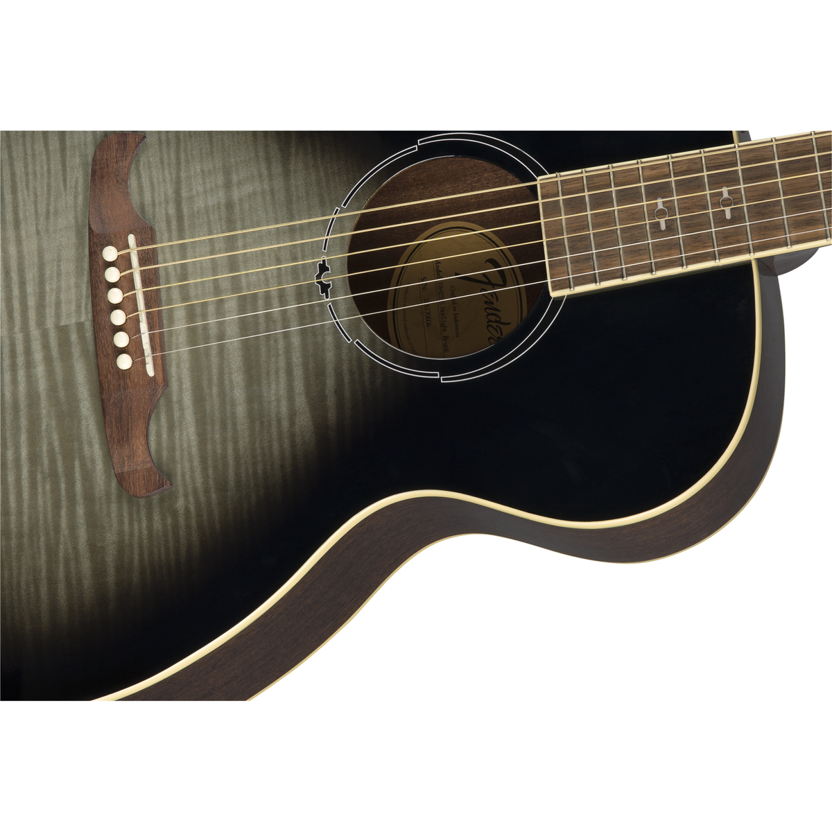 Fender FA-235E Concert Acoustic Electric Guitar - Moonlight Burst - View 8 | MusicMarket