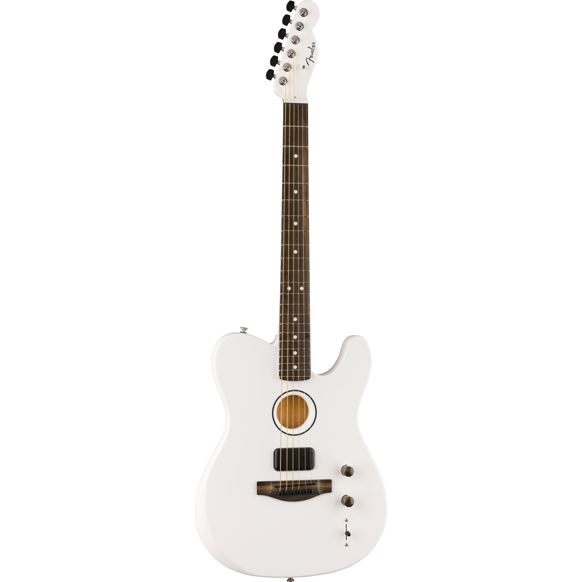 Fender Limited Edition Finneas American Acoustasonic Telecaster - Satin Arctic White - View 3 | MusicMarket