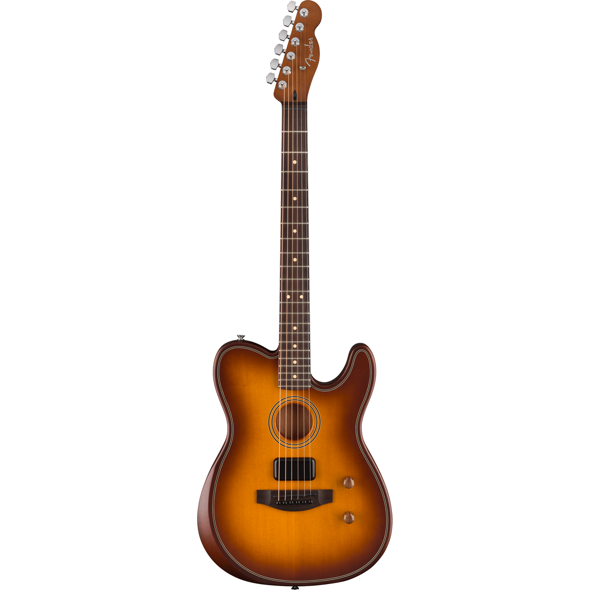 Fender Acoustasonic Standard Telecaster Acoustic Electric Guitar - Honey Burst - View 2 | MusicMarket