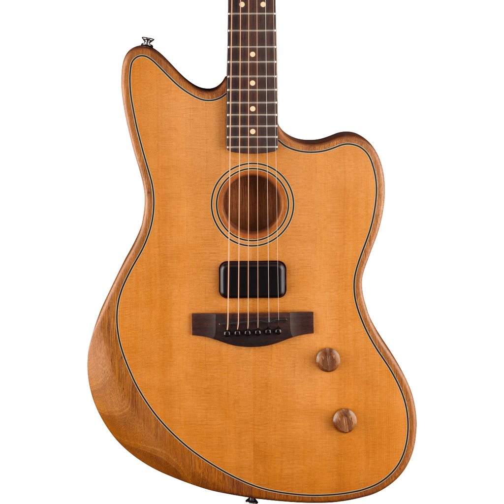 Fender Acoustasonic Standard Jazzmaster Acoustic Electric Guitar - Aged Natural - MusicMarket