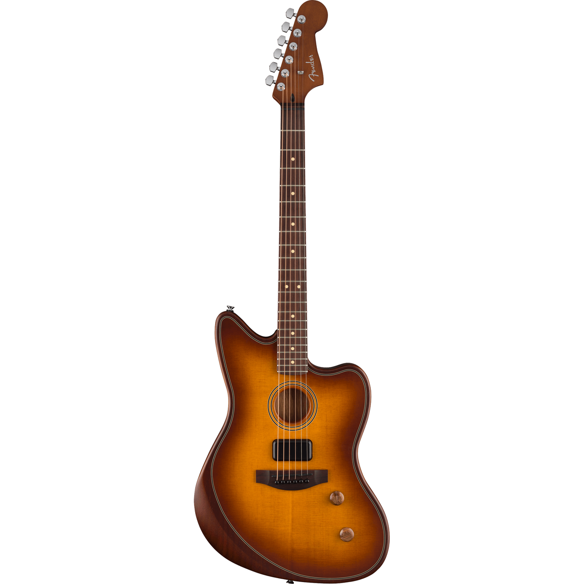 Fender Acoustasonic Standard Jazzmaster Acoustic Electric Guitar - Honey Burst - View 2 | MusicMarket