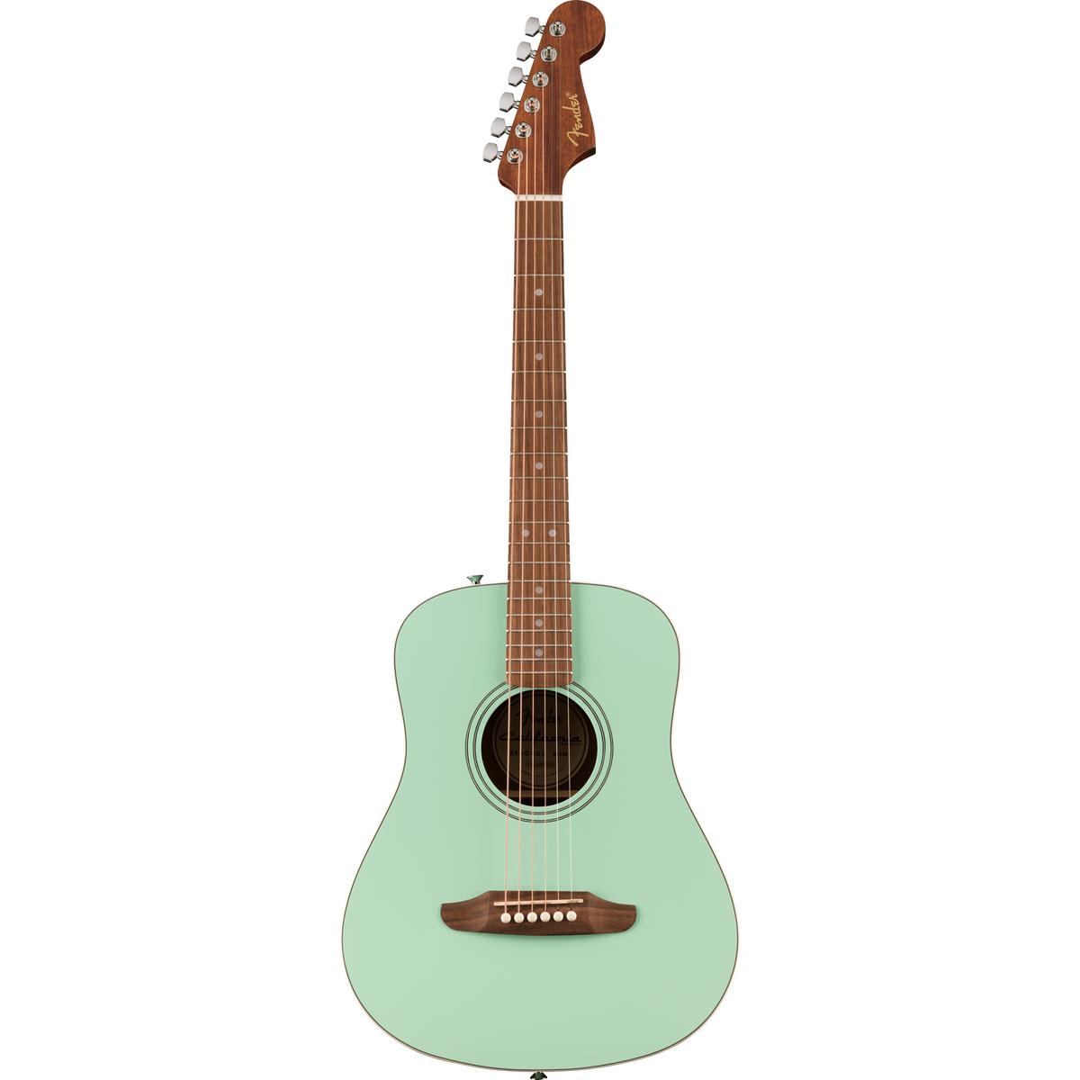 Fender California Standard Redondo Mini Acoustic Guitar - Spruce Top, Surf Green - View 4 | MusicMarket