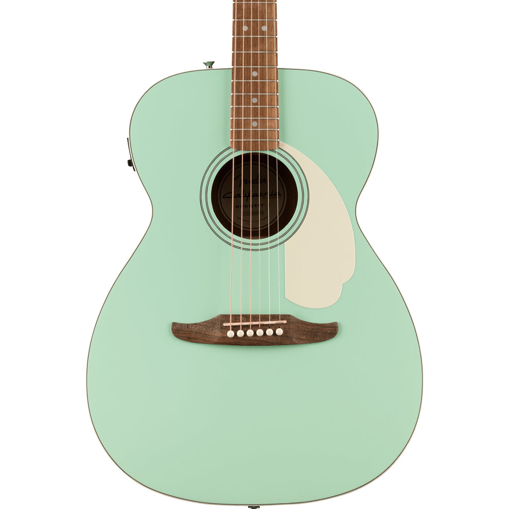 Fender California Standard Monterey E Acoustic/Electric - Ivory Pickguard, Surf Green - MusicMarket