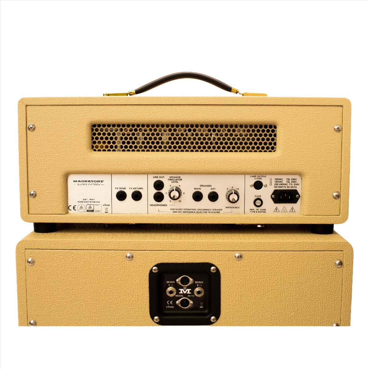 Magnatone Super Fifteen 15-Watt Tube Guitar Amplifier Head - Gold - View 2 | MusicMarket