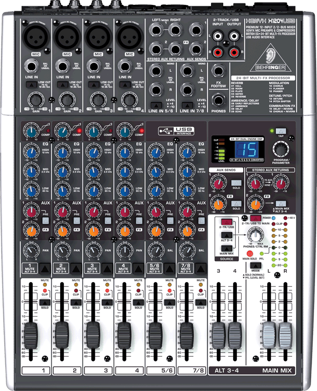 Behringer Xenyx X1204 Usb Mixer With Effects - MusicMarket