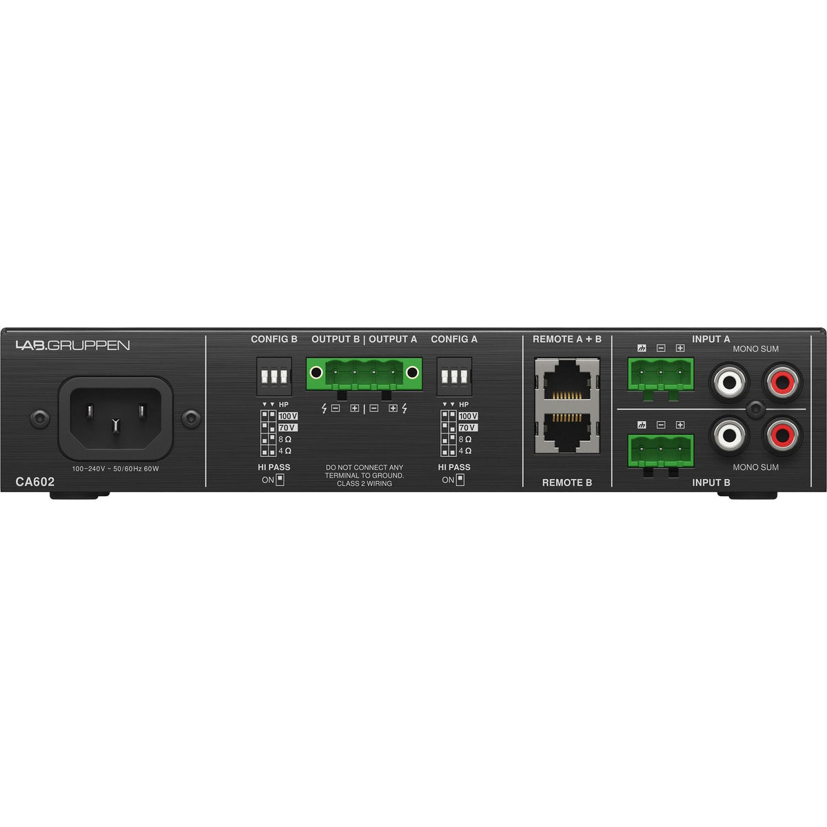 Lab Gruppen CA602 2 x 60W Commercial Amplifier - View 5 | MusicMarket
