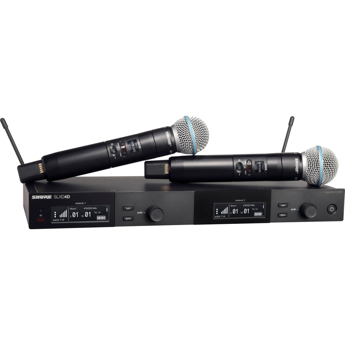 Shure SLXD24D/B58 Digital Wireless Dual Handheld Mic System - G58 Band - MusicMarket
