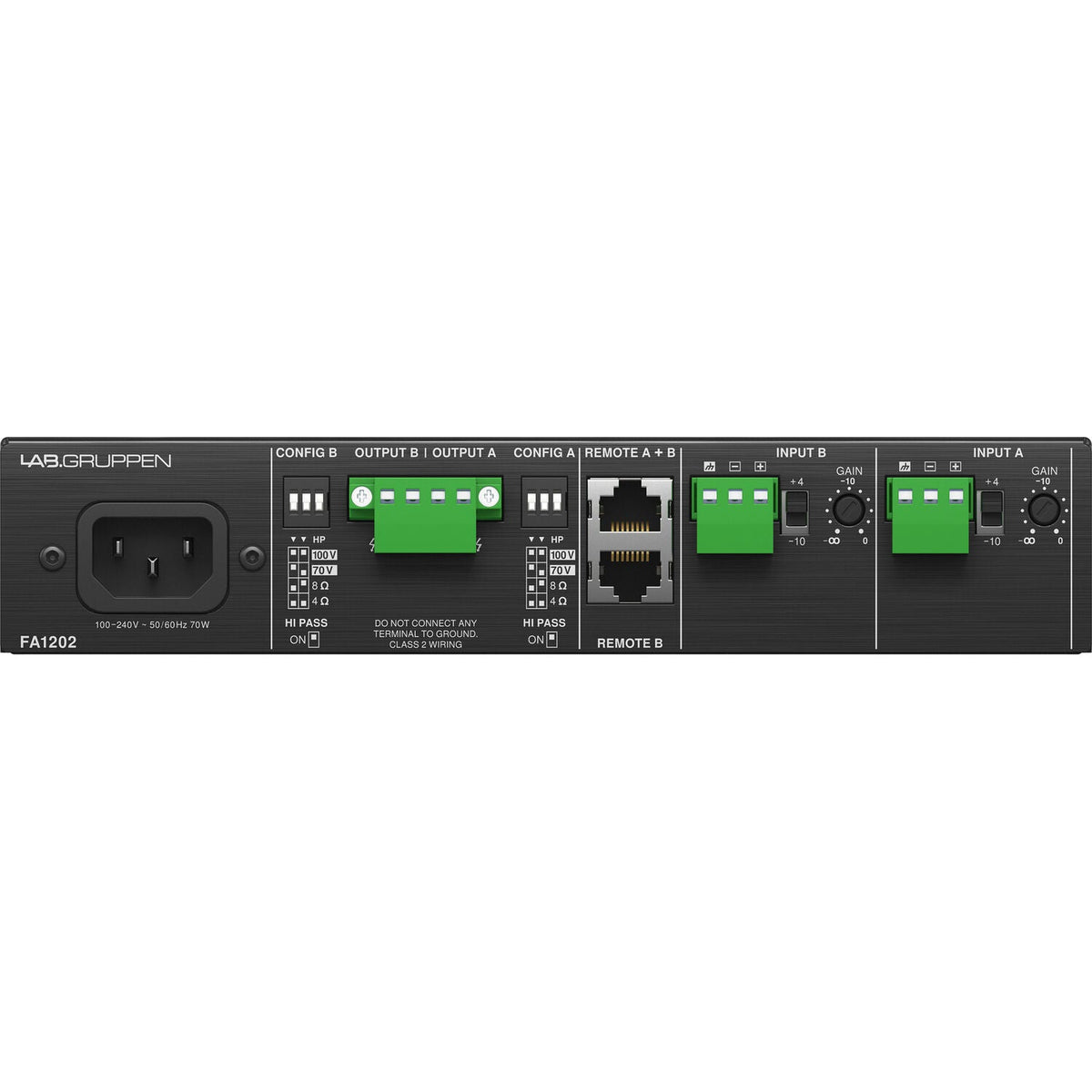Lab Gruppen FA1202 2-120 Watt Per Channel Commercial Amplifier - View 3 | MusicMarket