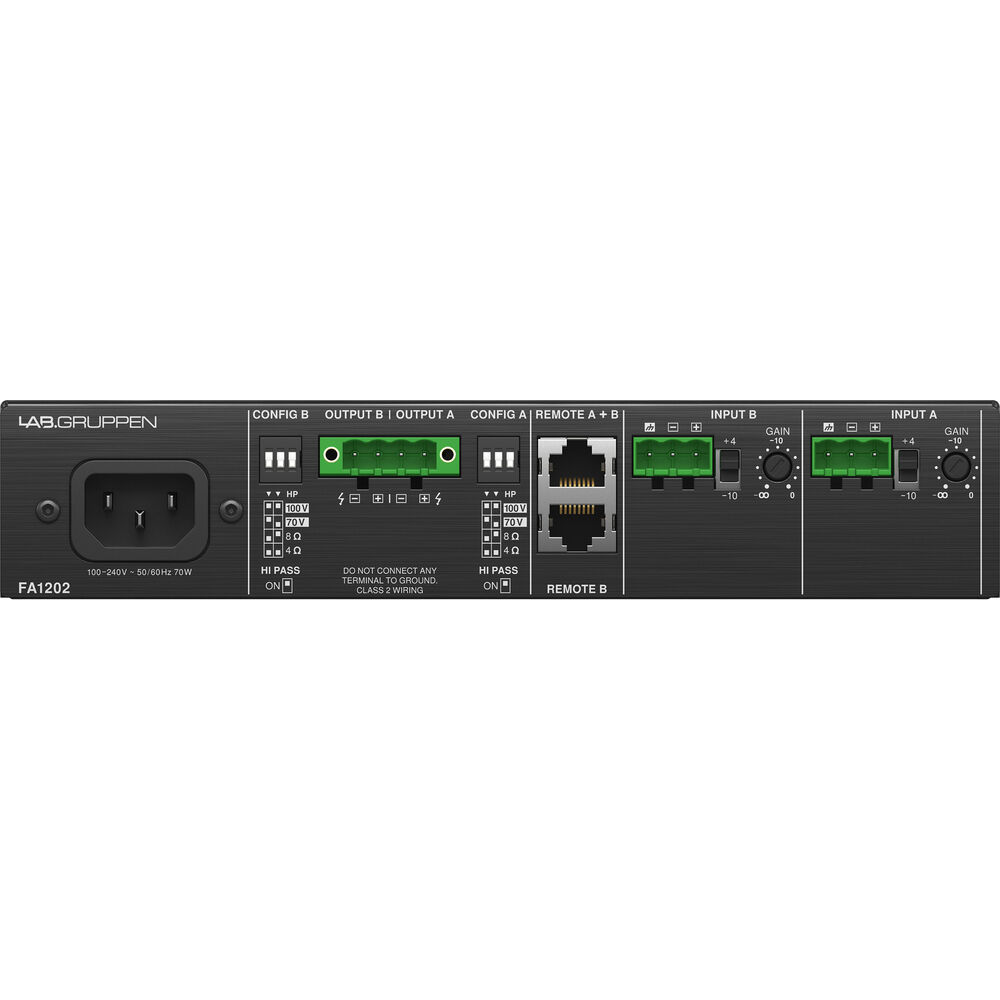 Lab Gruppen FA1202 2-120 Watt Per Channel Commercial Amplifier - View 2 | MusicMarket
