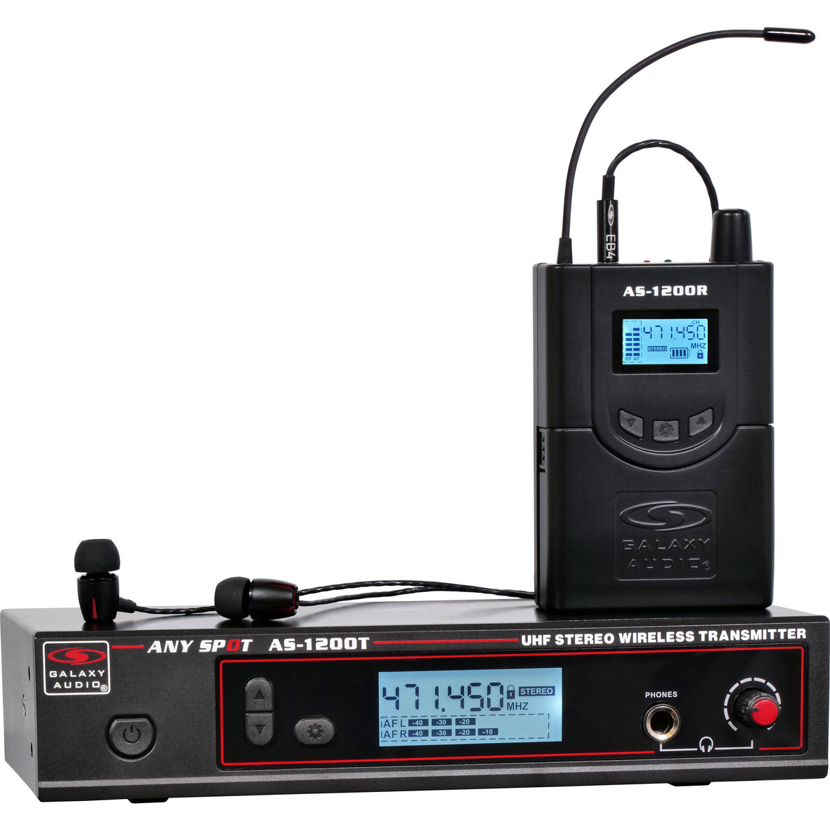 Galaxy Audio AS-1200N Wireless In-ear Personal Monitor System - N Band - MusicMarket