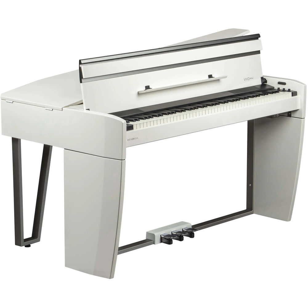 Dexibell VIVO H10MG Digital Mini Grand Piano with Bench (Polished White) - MusicMarket