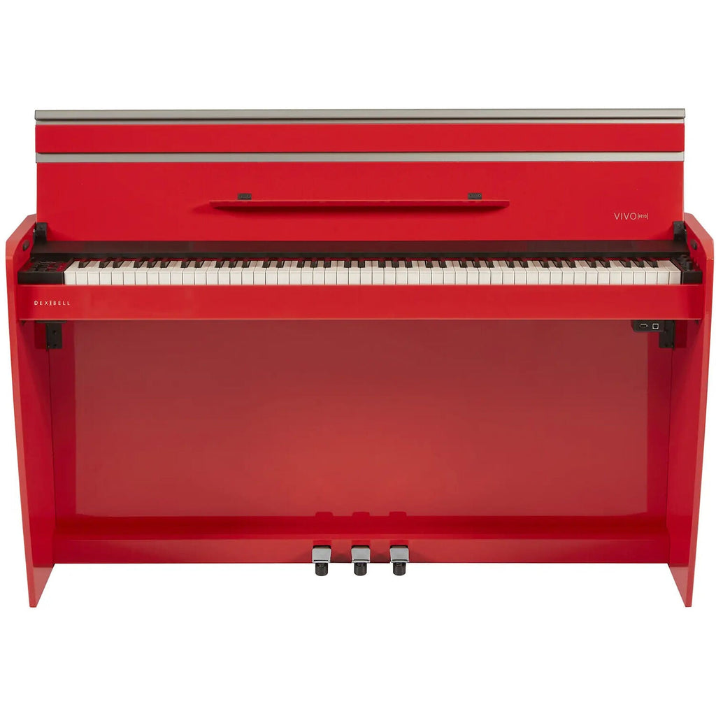 Dexibell VIVO H10 Digital Upright Piano with Bench (Polished Dark Red) - MusicMarket