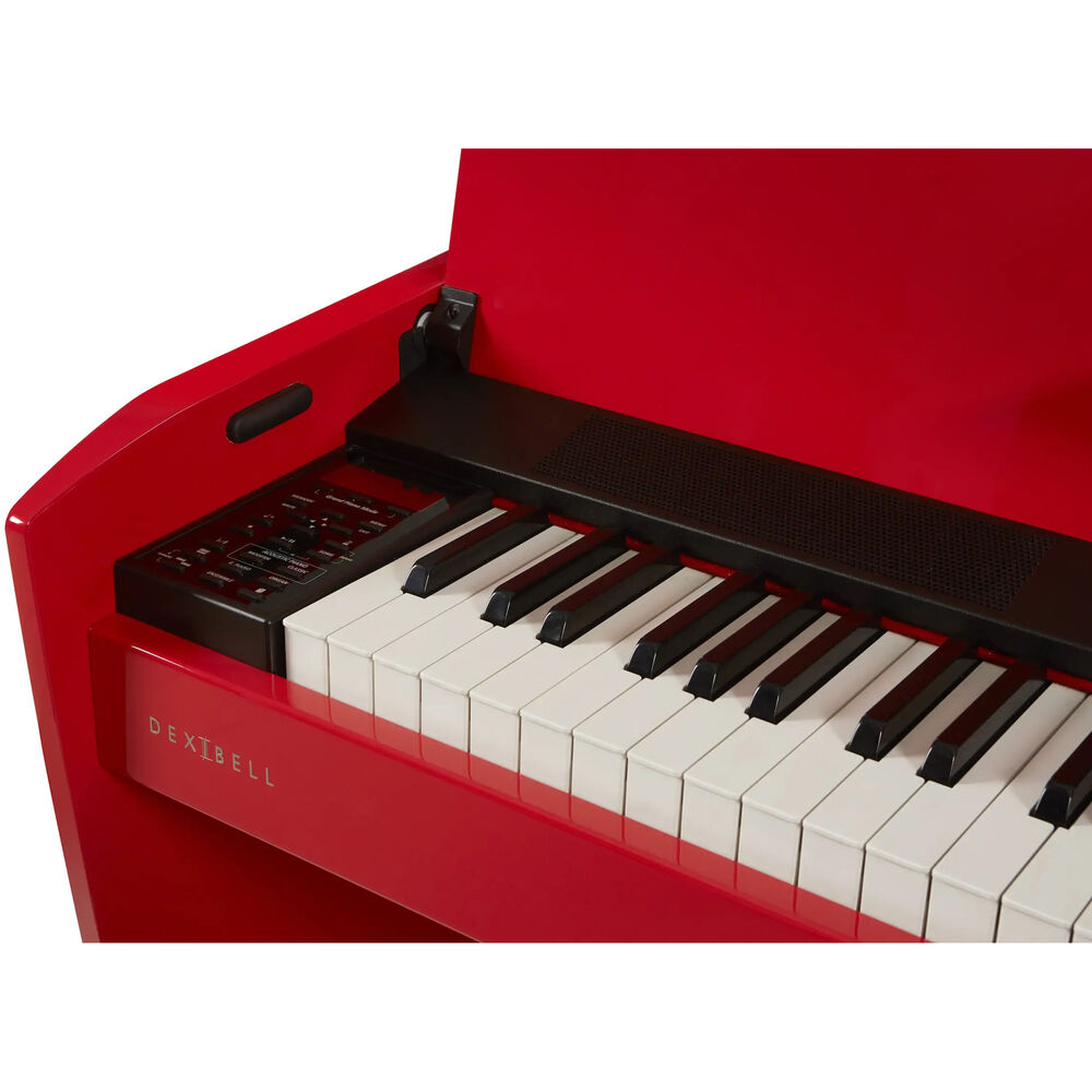 Dexibell VIVO H10 Digital Upright Piano with Bench (Polished Dark Red) - View 4 | MusicMarket