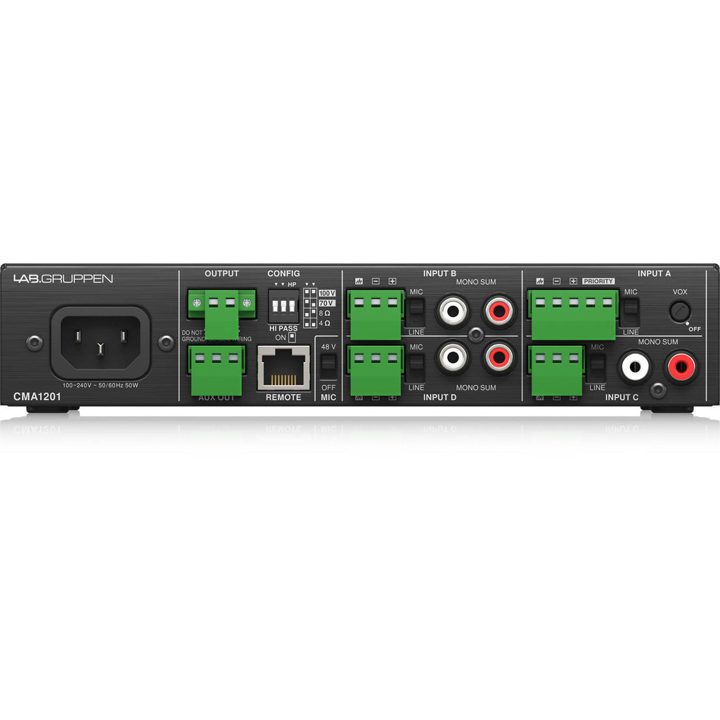 Lab Gruppen CMA1201 120W Commercial Mixer Amplifier with 4 Inputs - View 5 | MusicMarket