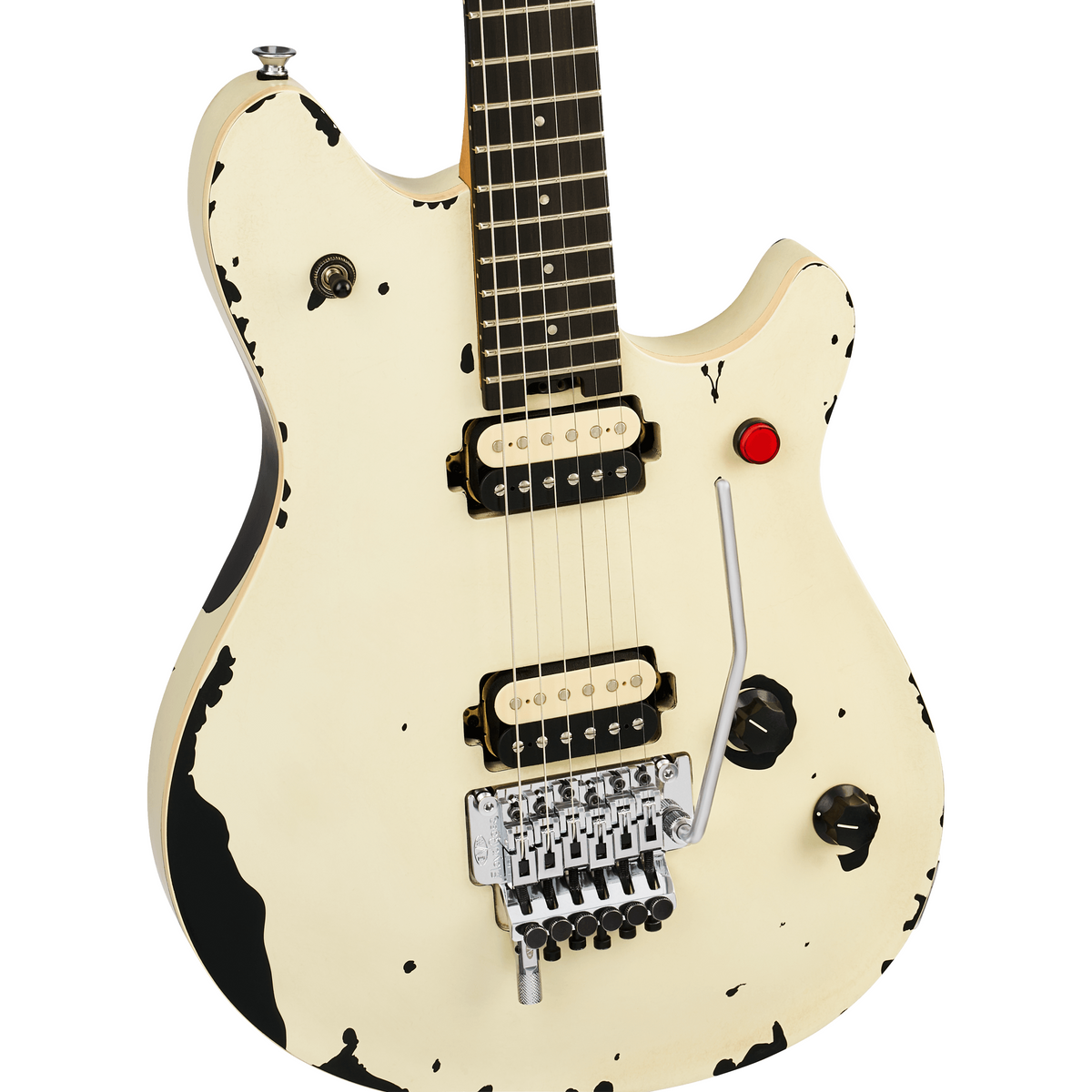 EVH Limited Edition Wolfgang Special Striped Series Guitar - Distressed Ivory - View 3 | MusicMarket