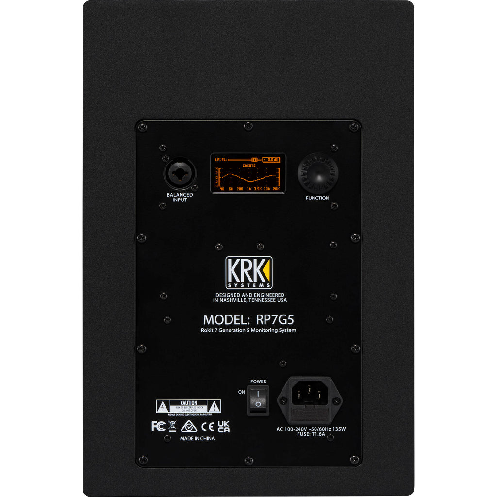 KRK Rokit 7 G5 7" 2-Way Active Studio Monitor, Black - View 4 | MusicMarket