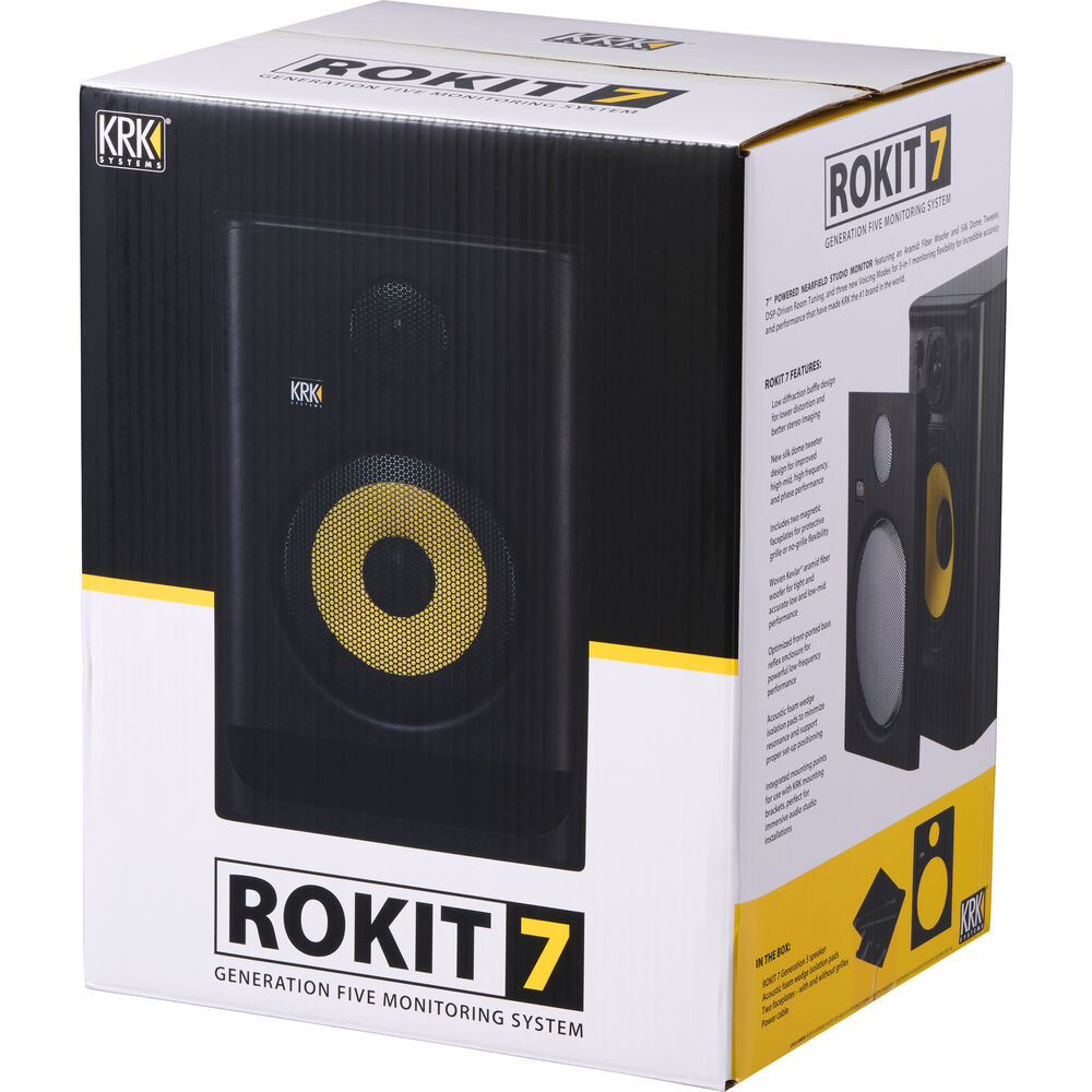 KRK Rokit 7 G5 7" 2-Way Active Studio Monitor, Black - View 5 | MusicMarket