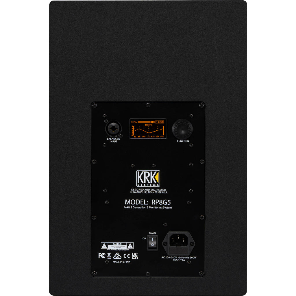 KRK Rokit 8 G5 8" 2-Way Active Studio Monitor, Black - View 4 | MusicMarket