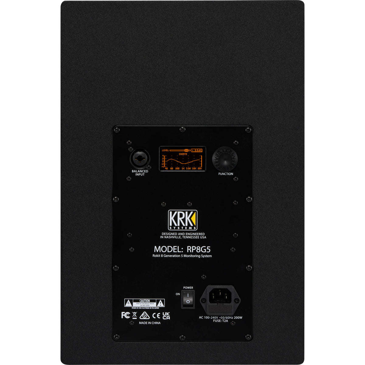 KRK Rokit 8 G5 8" 2-Way Active Studio Monitor, Black - View 4 | MusicMarket