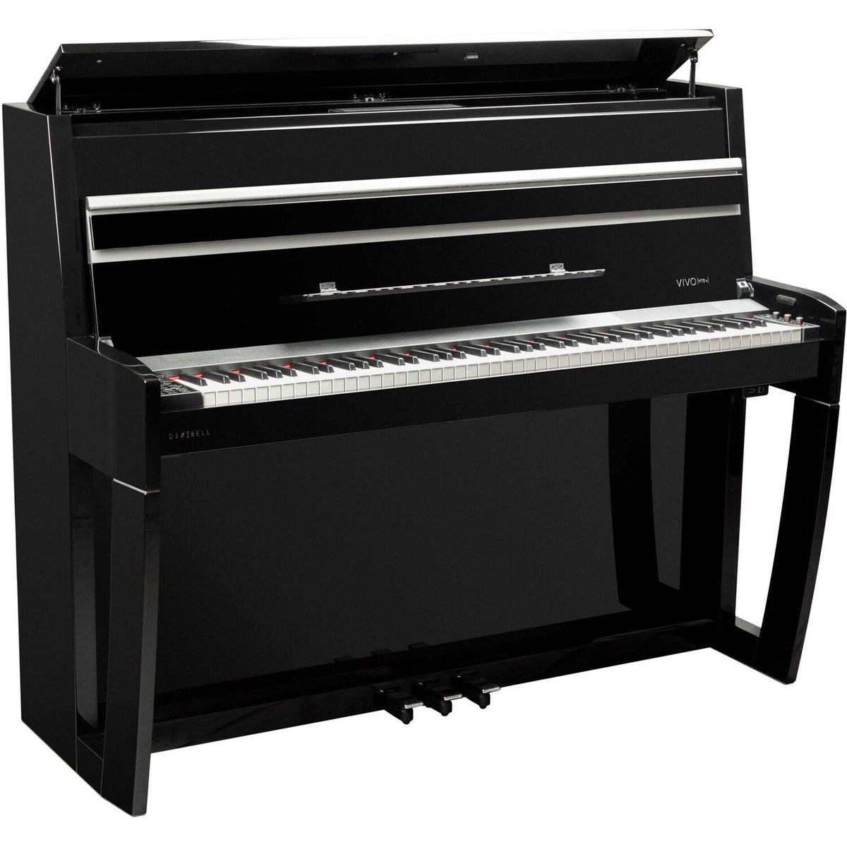 Dexibell VIVO H10V Digital Grand Upright Piano with Bench (Polished Black) - View 4 | MusicMarket