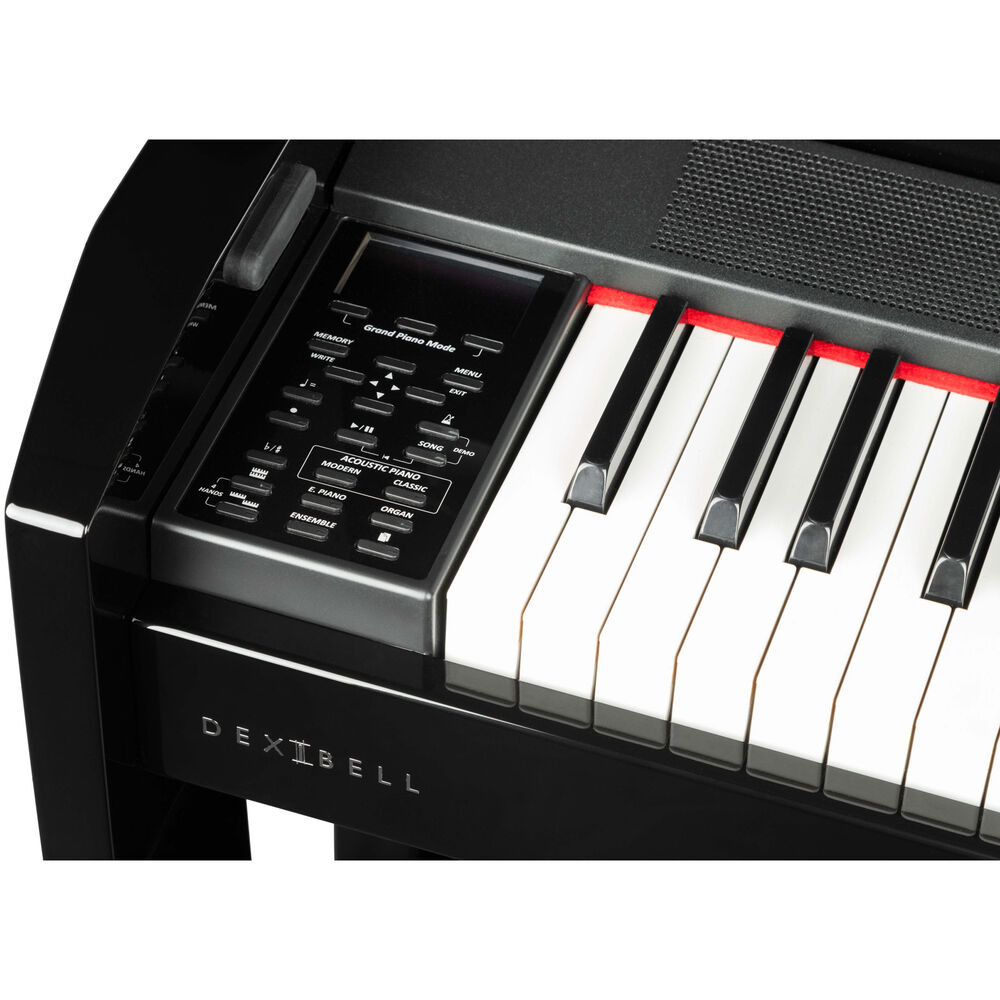 Dexibell VIVO H10V Digital Grand Upright Piano with Bench (Polished Black) - View 8 | MusicMarket