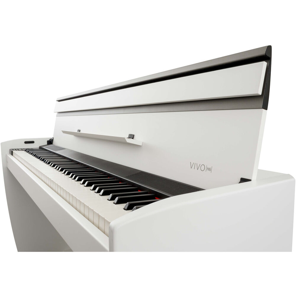 Dexibell VIVO H6 Digital Upright Piano with Bench (Matte White) - View 6 | MusicMarket