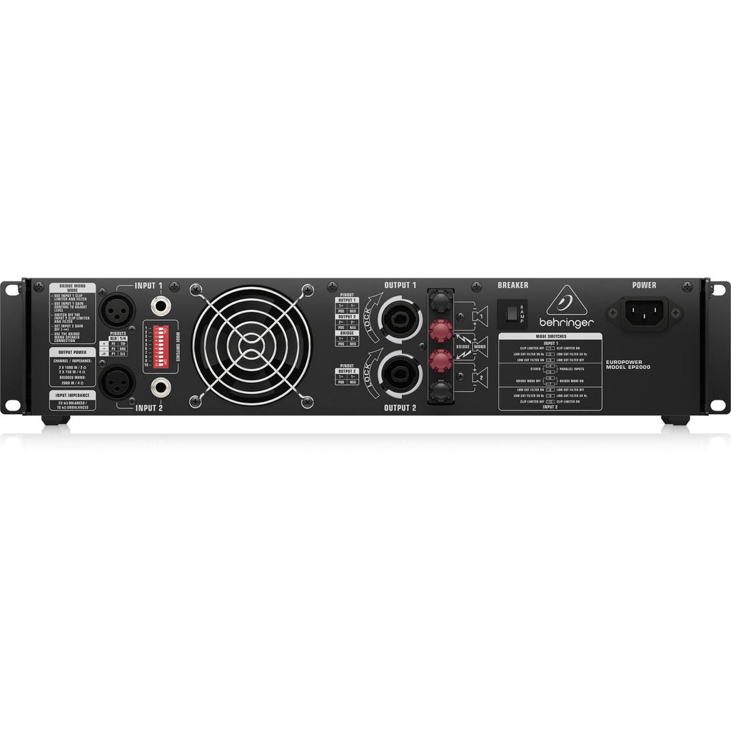 Behringer Europower EP2000 2000W Stereo Power Amplifier with ATR Technology - View 4 | MusicMarket