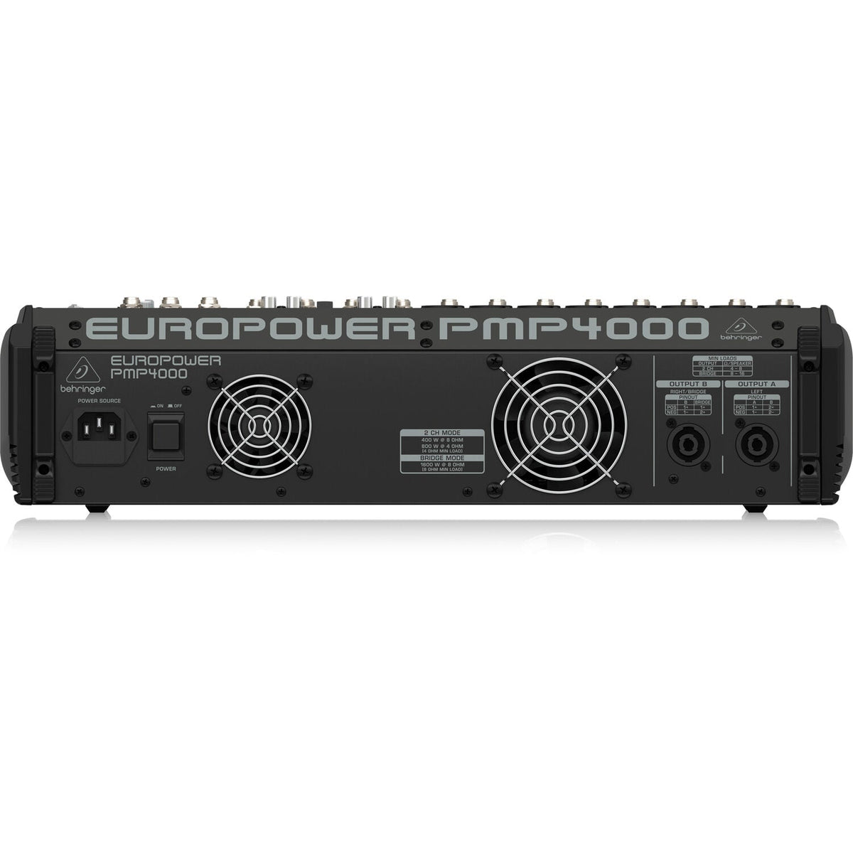 Behringer Europower PMP4000 16-channel 1600W Powered Mixer - View 4 | MusicMarket
