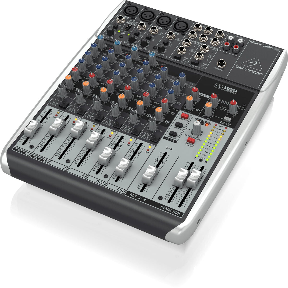 Behringer XENYX Q1204USB Analog Mixer with USB/Audio Interface - Wireless Ready - View 4 | MusicMarket